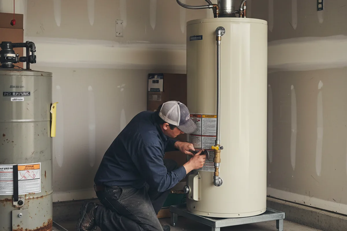 Water heater and shutoff valve replacement in Oak Park