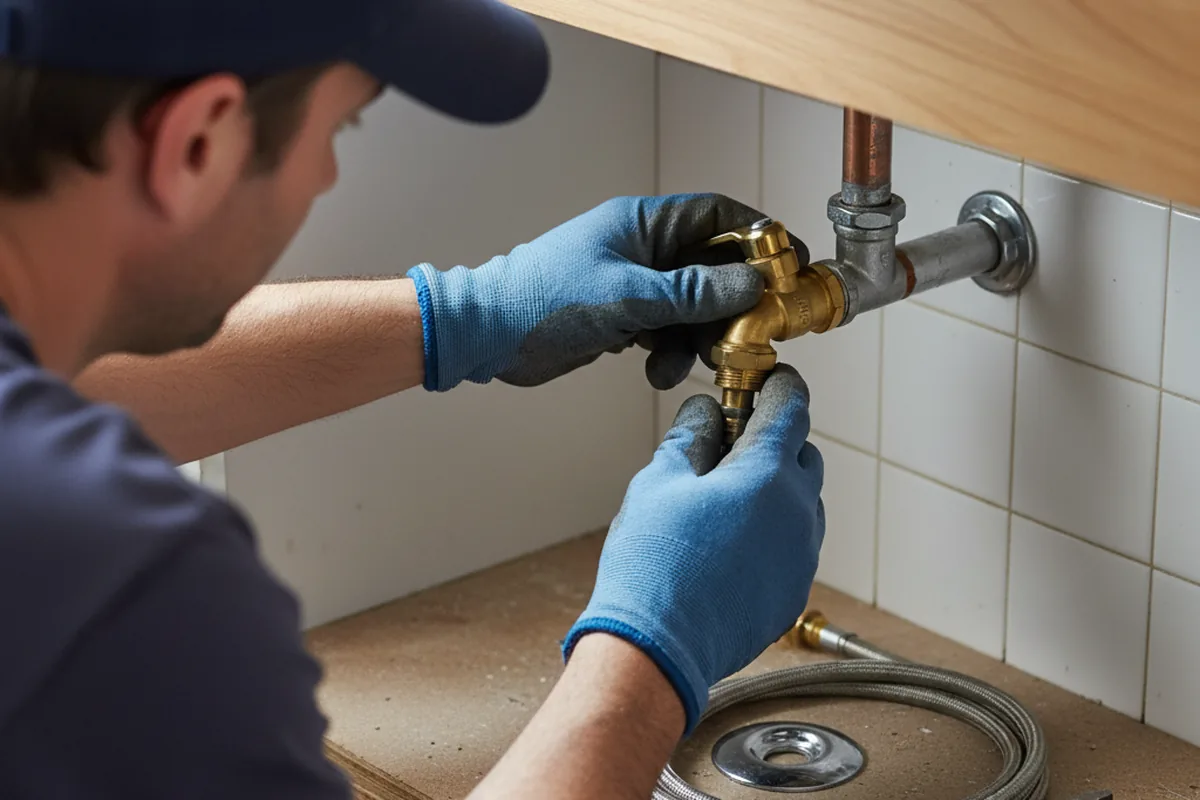 Shutoff valve and fitting work during Repiping in Oak Park